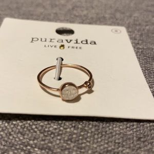 Pura vida moonstone double stone ring